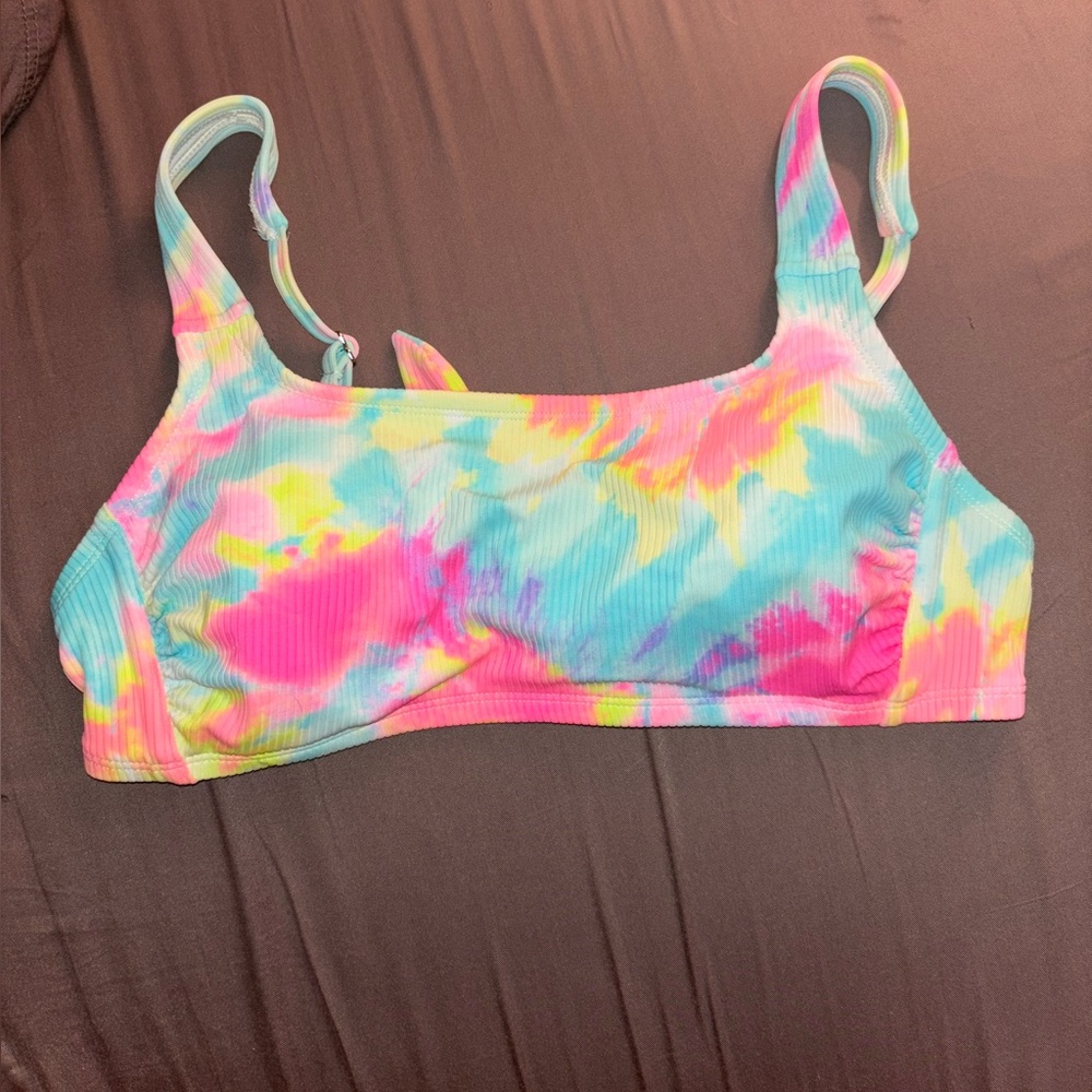 Colorful Tie-Dye Bikini Top